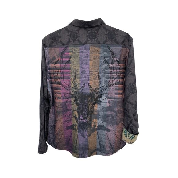 Robert Graham Limited Edition Mark Time Buck Hunting Cabin Themed Shirt Mens 2XL - Picture 1 of 16